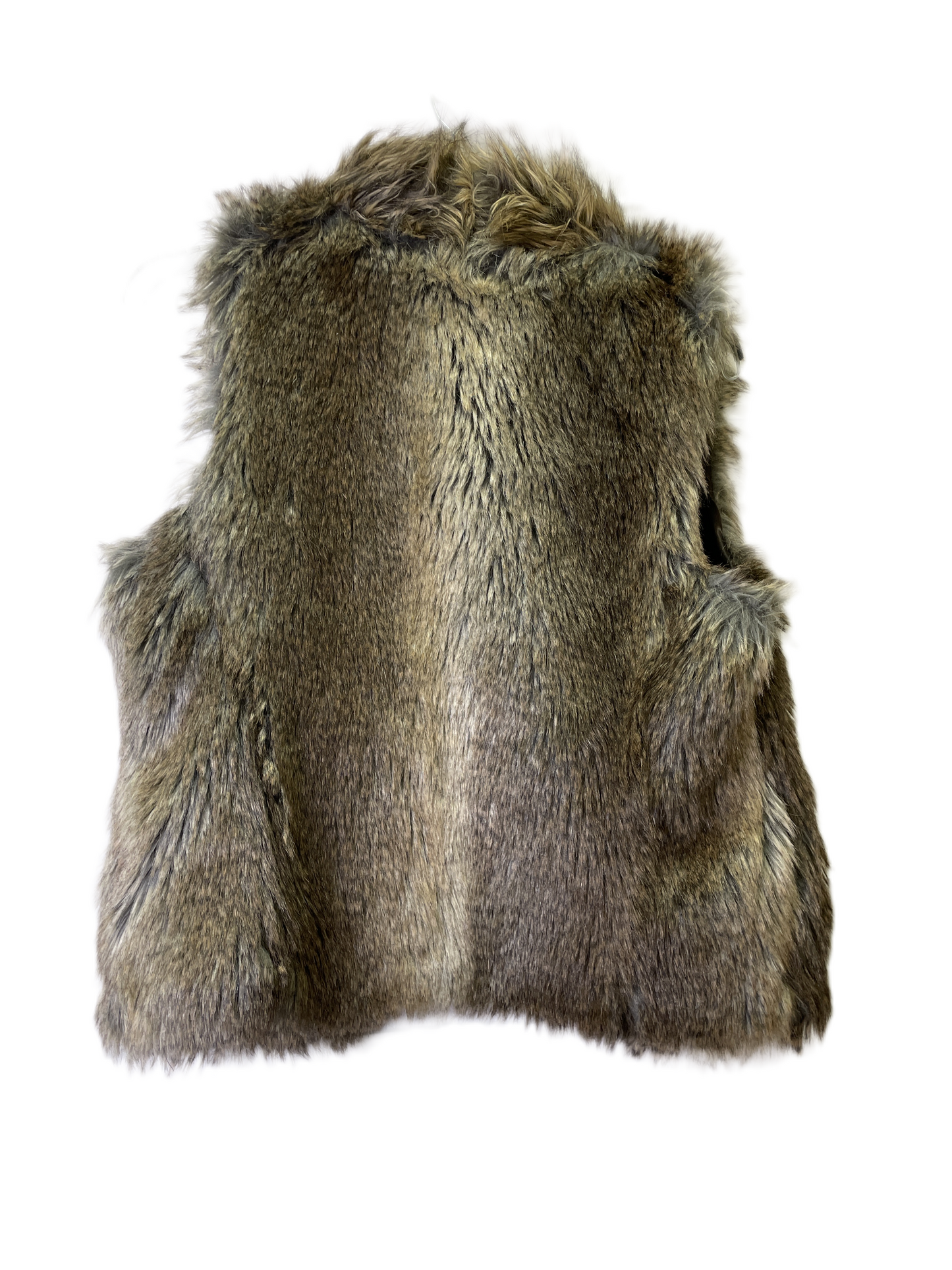 Brown Vest Faux Fur & Sherpa By Express, Size: M