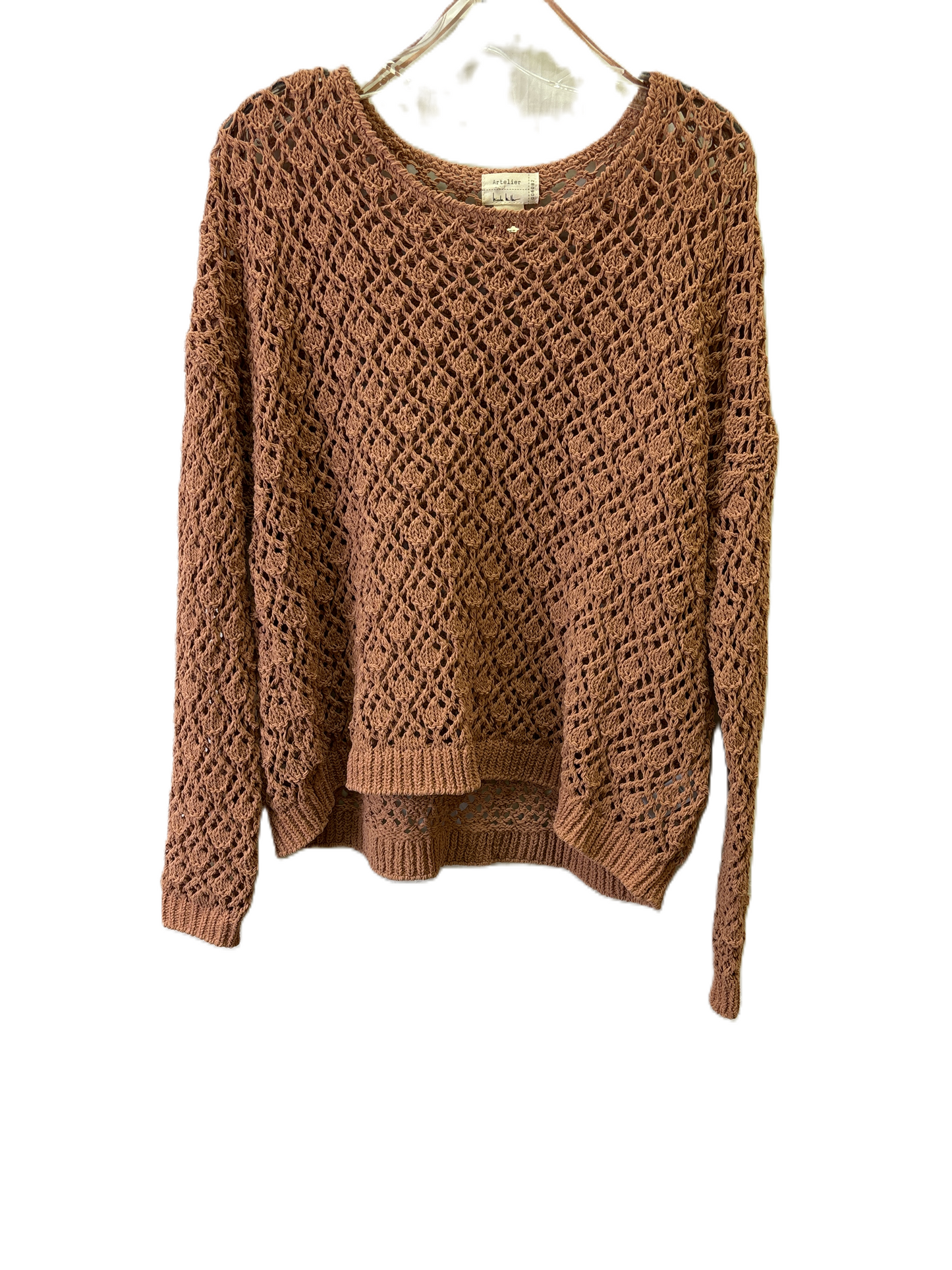 Sweater Designer By Nicole Miller In Tan, Size: L