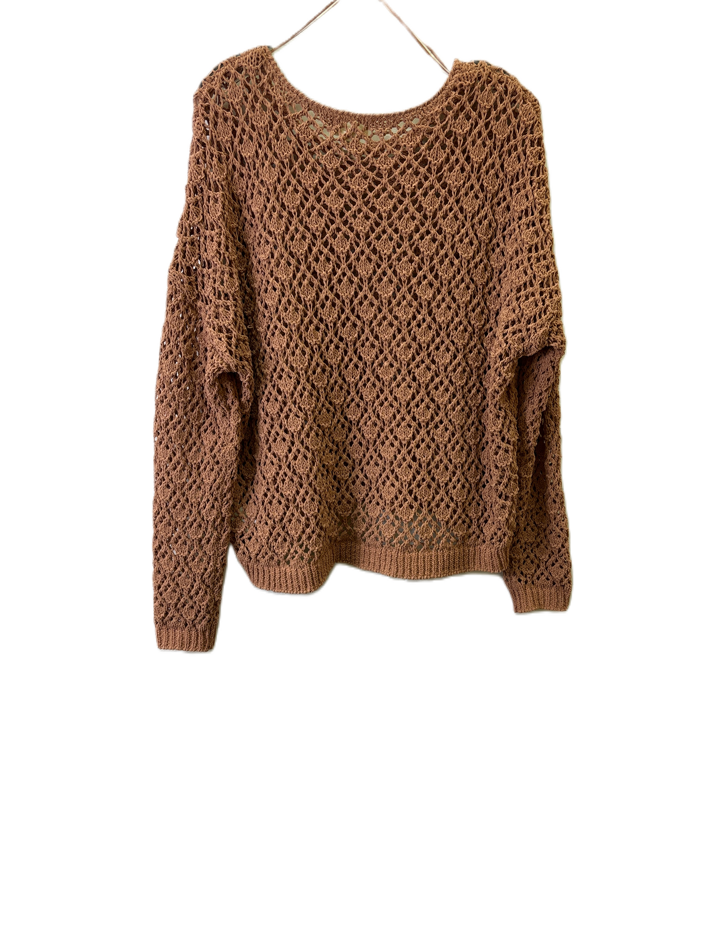 Sweater Designer By Nicole Miller In Tan, Size: L