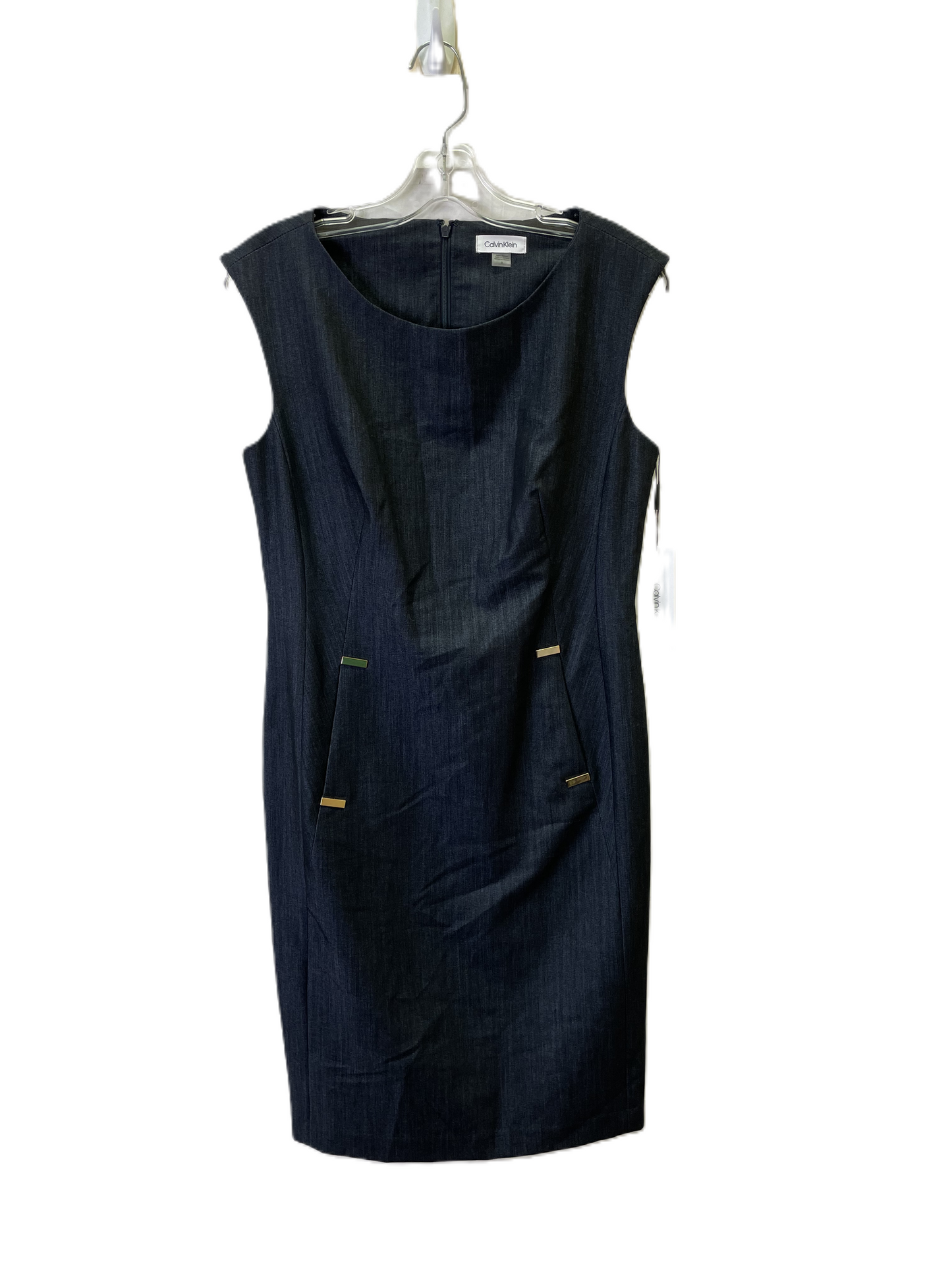 Dress Work By Calvin Klein In Blue, Size: M