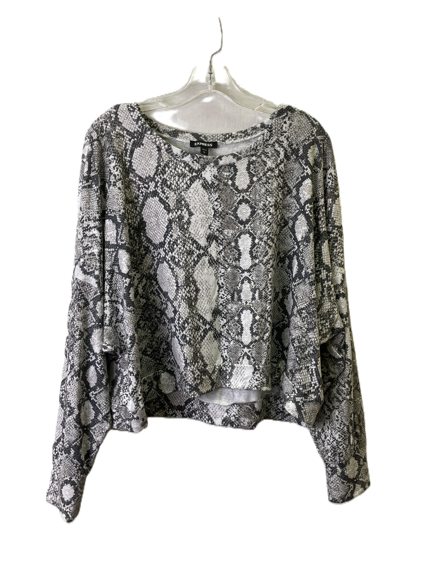 Top Long Sleeve By Express In Animal Print, Size: L