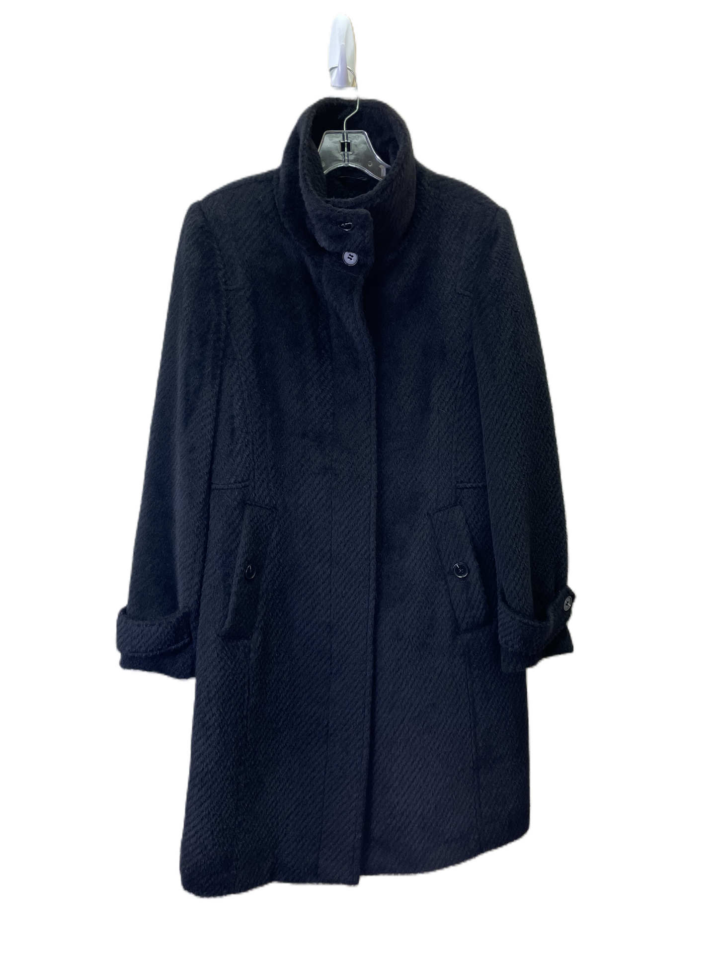 Coat Wool By Cole-haan In Black, Size: M