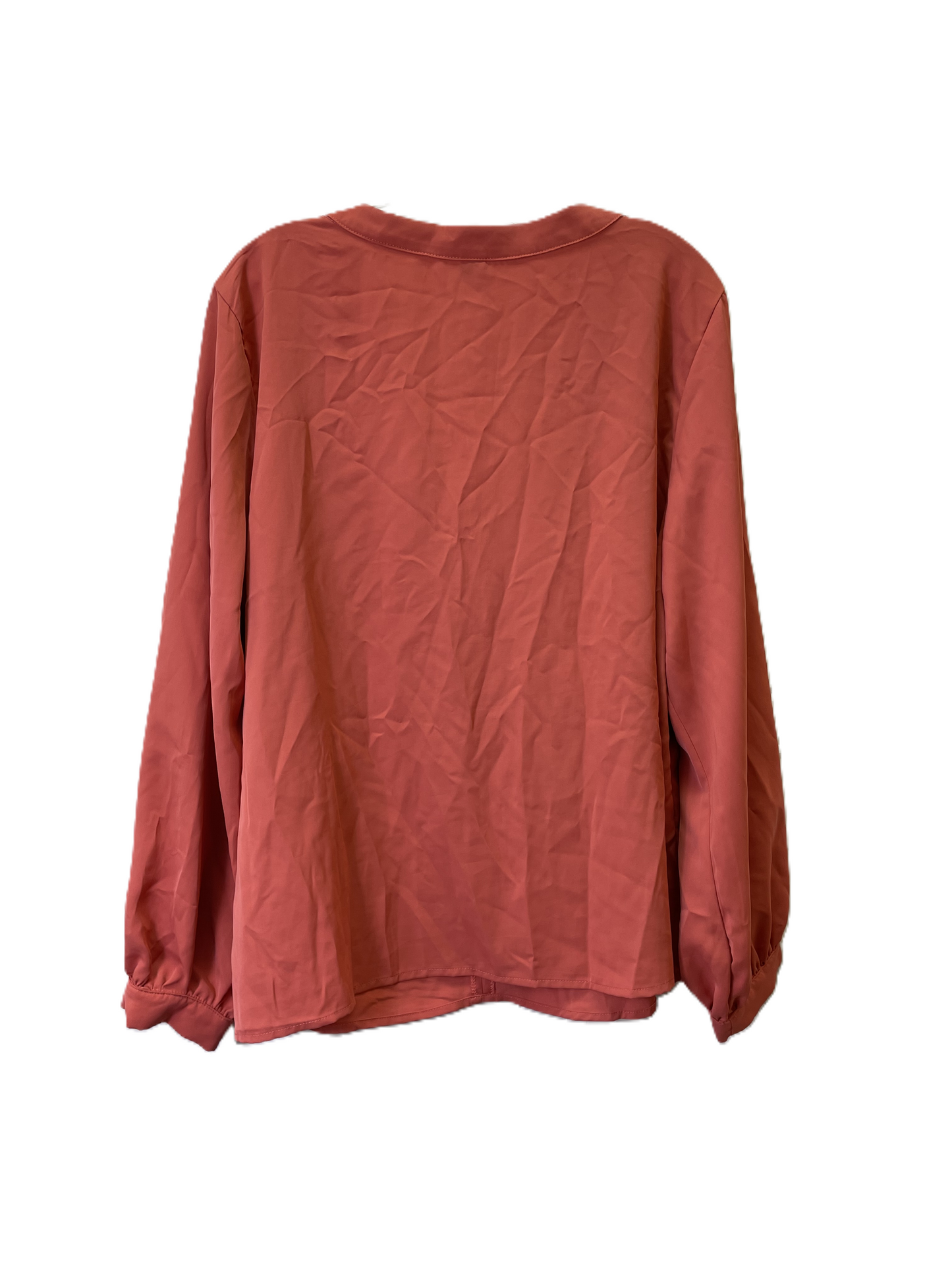 Top Long Sleeve Basic By Shein In Coral, Size: 2x