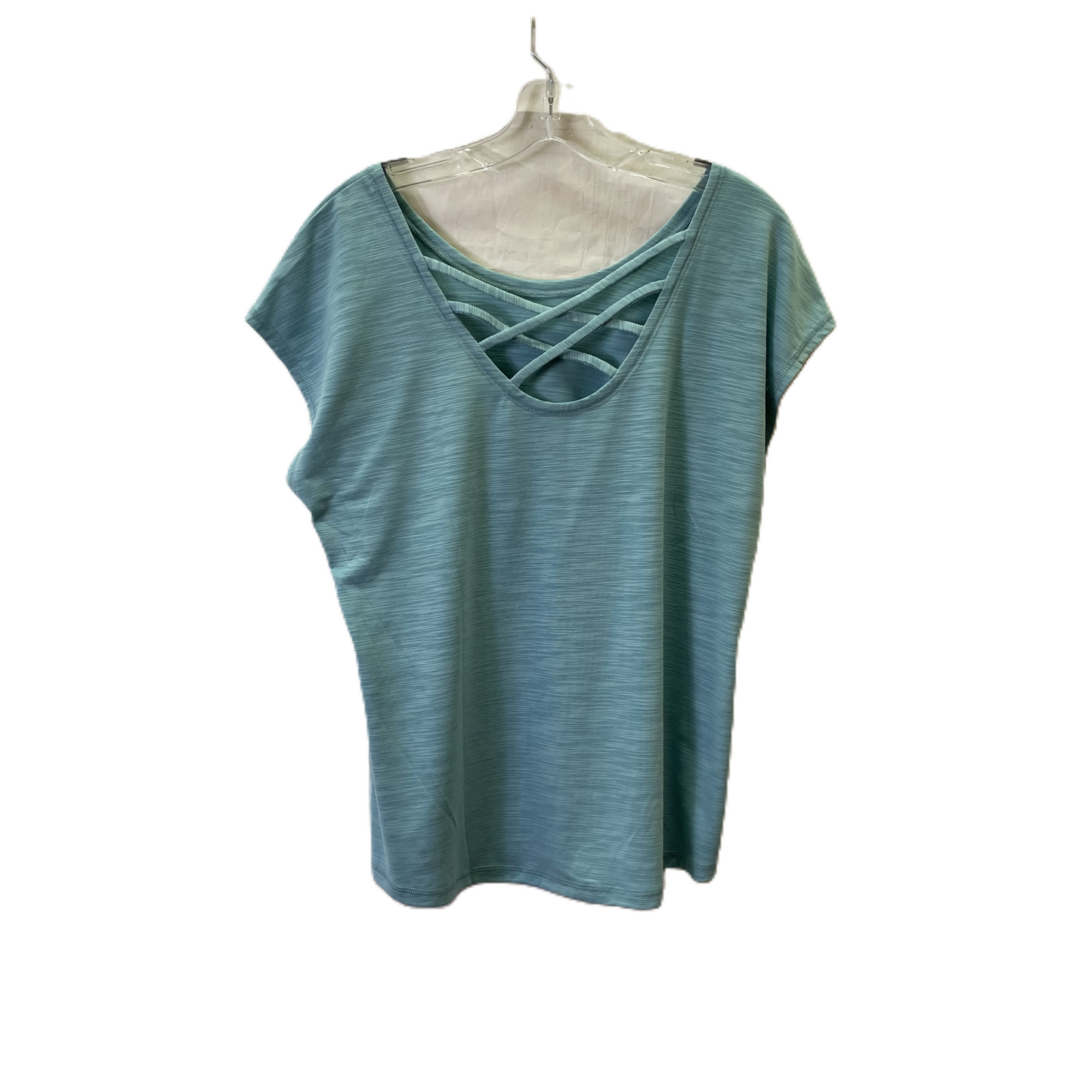 Blue Top Short Sleeve Basic By Talbots, Size: L