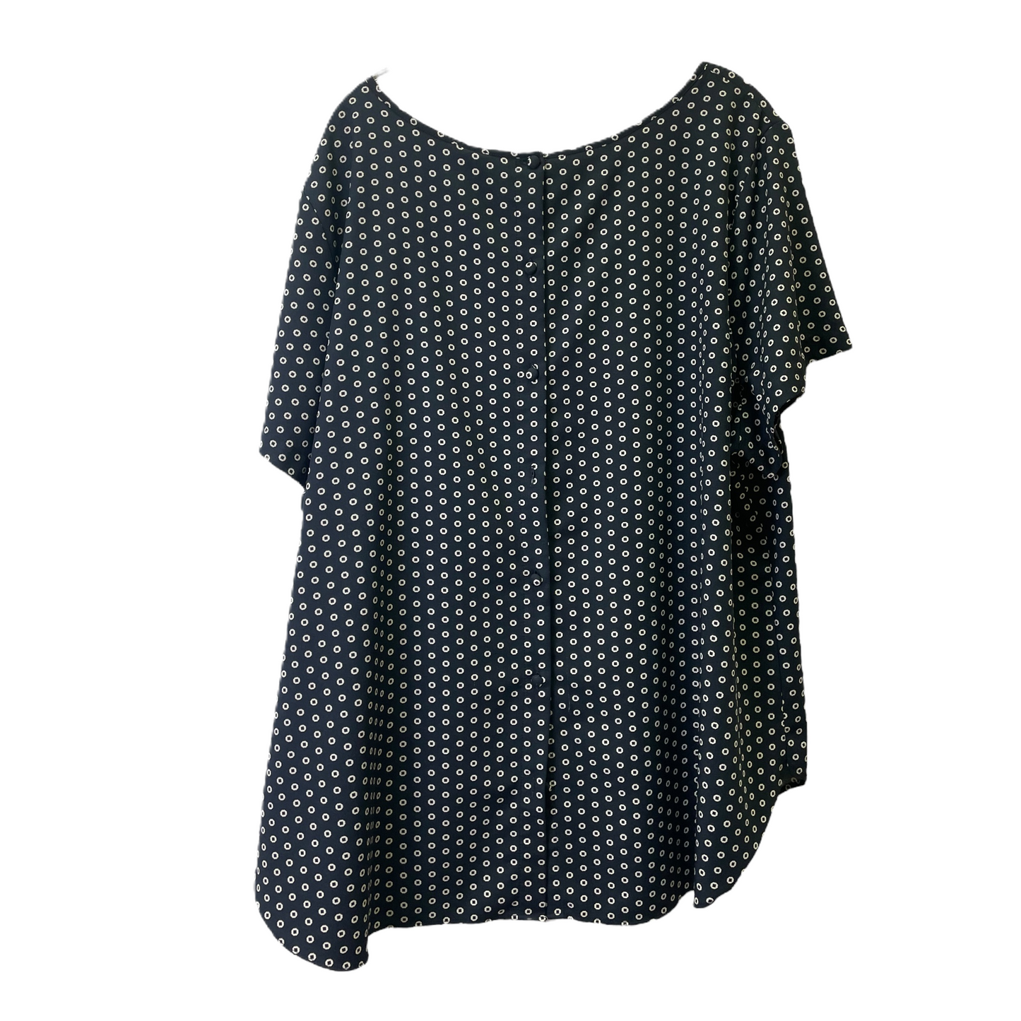 Black Top Short Sleeve Basic By Ava & Viv, Size: 3x