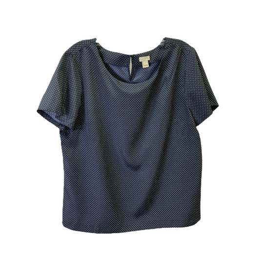Blue Top Short Sleeve Basic By J. Crew, Size: M