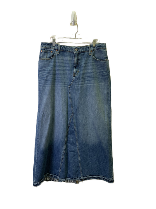 Skirt Maxi By Lucky Brand In Blue Denim, Size: 12