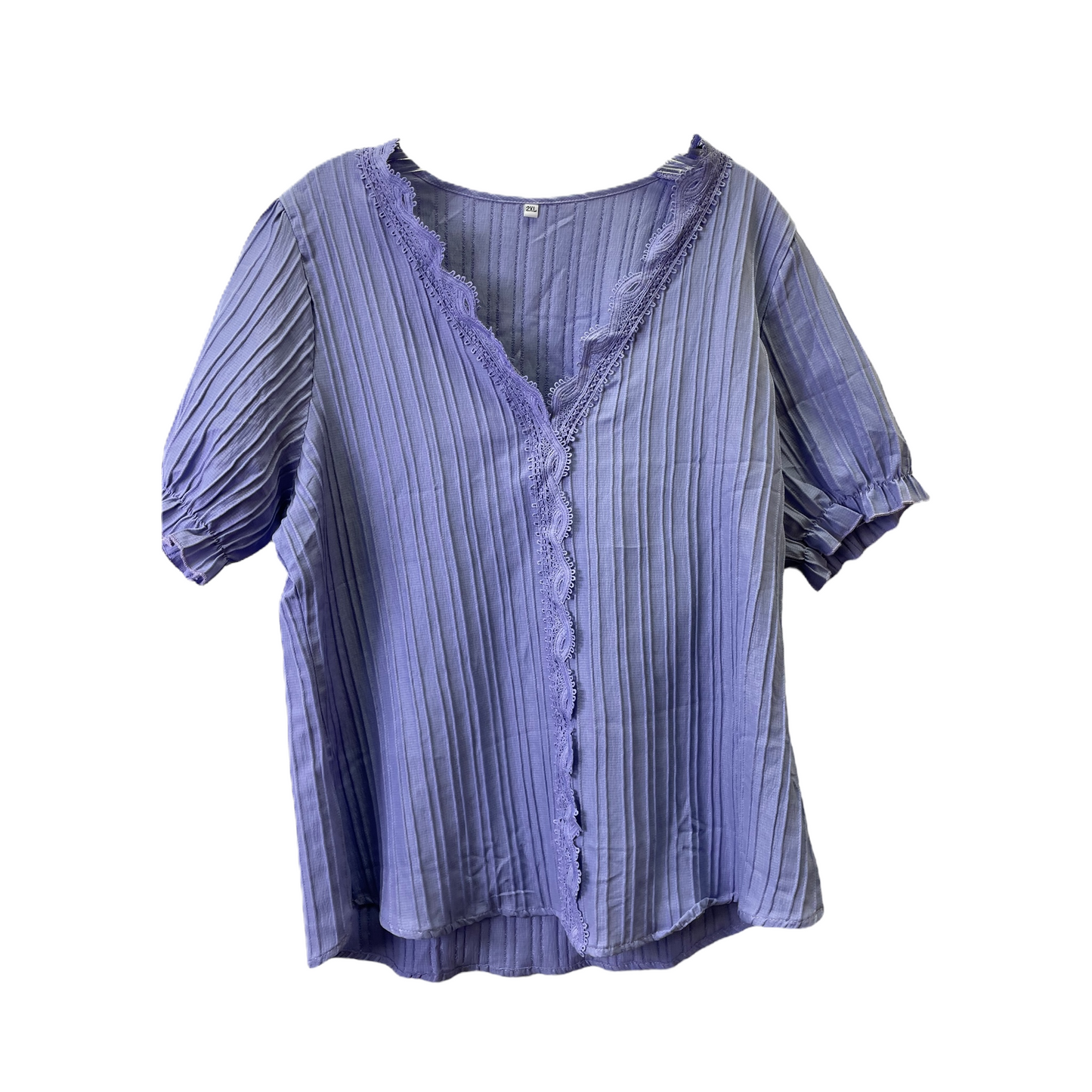 Purple Top Short Sleeve Basic By Cme, Size: 2x