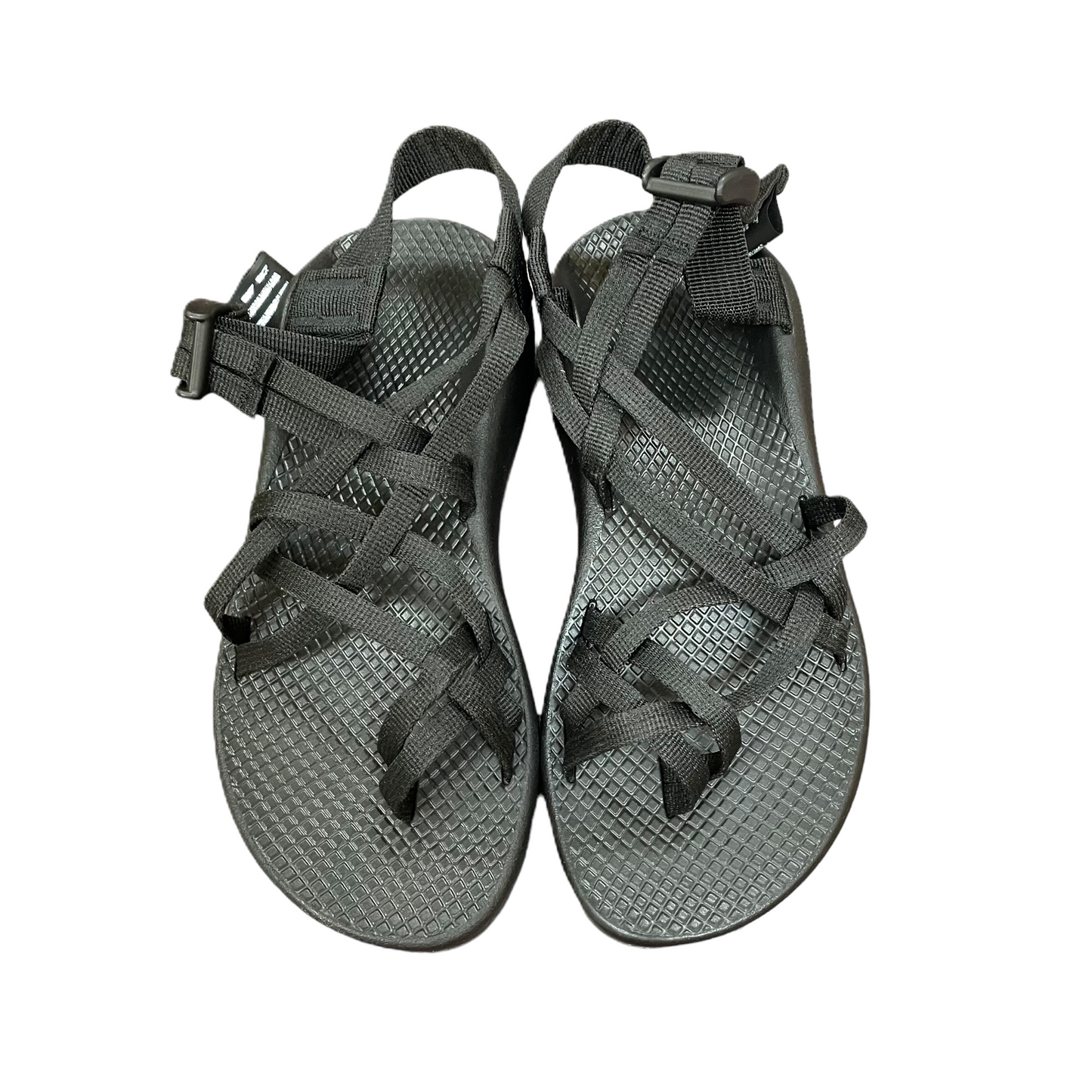 Black Sandals Flats By Chacos, Size: 6