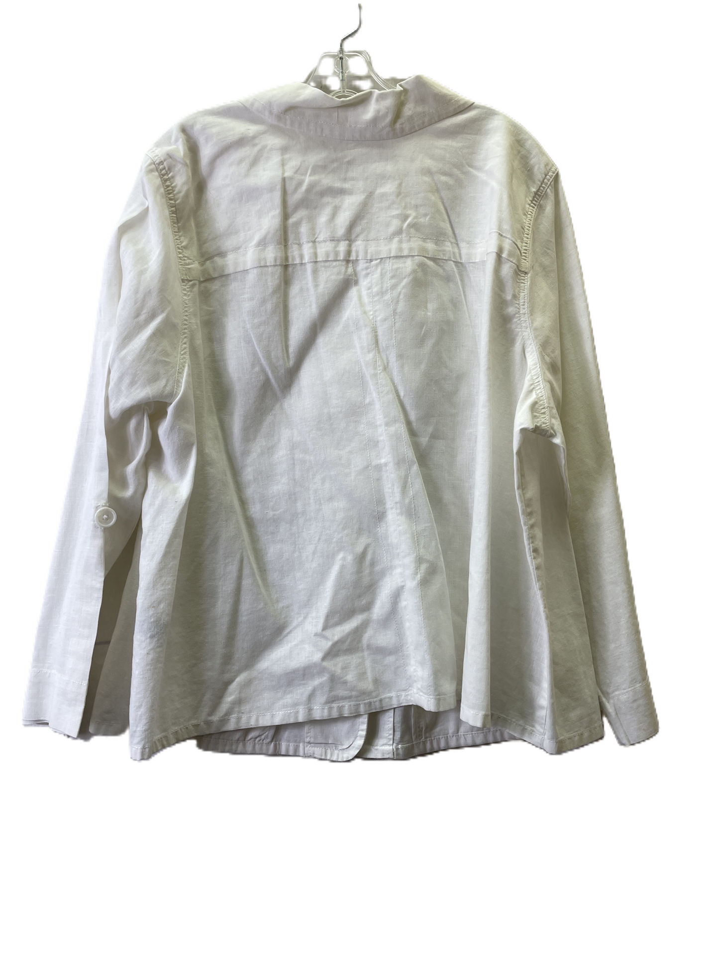 Jacket Shirt By Avenue In White, Size: 3x