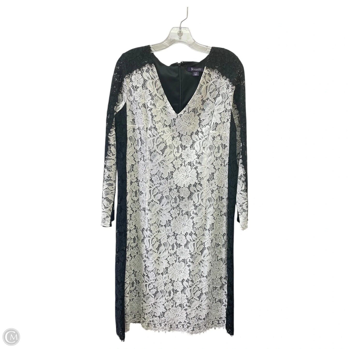 Dress Casual Midi By Romans In Black & White, Size: 14