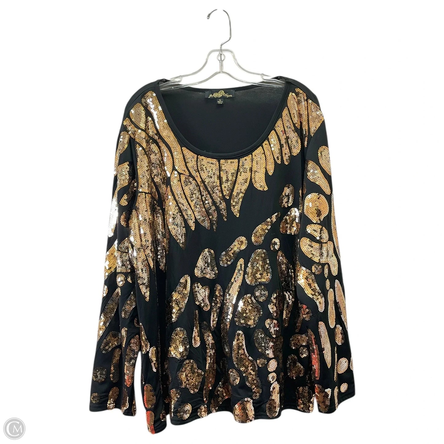 Top Long Sleeve Basic By JOAN BOYCE In Black, Size: 1x