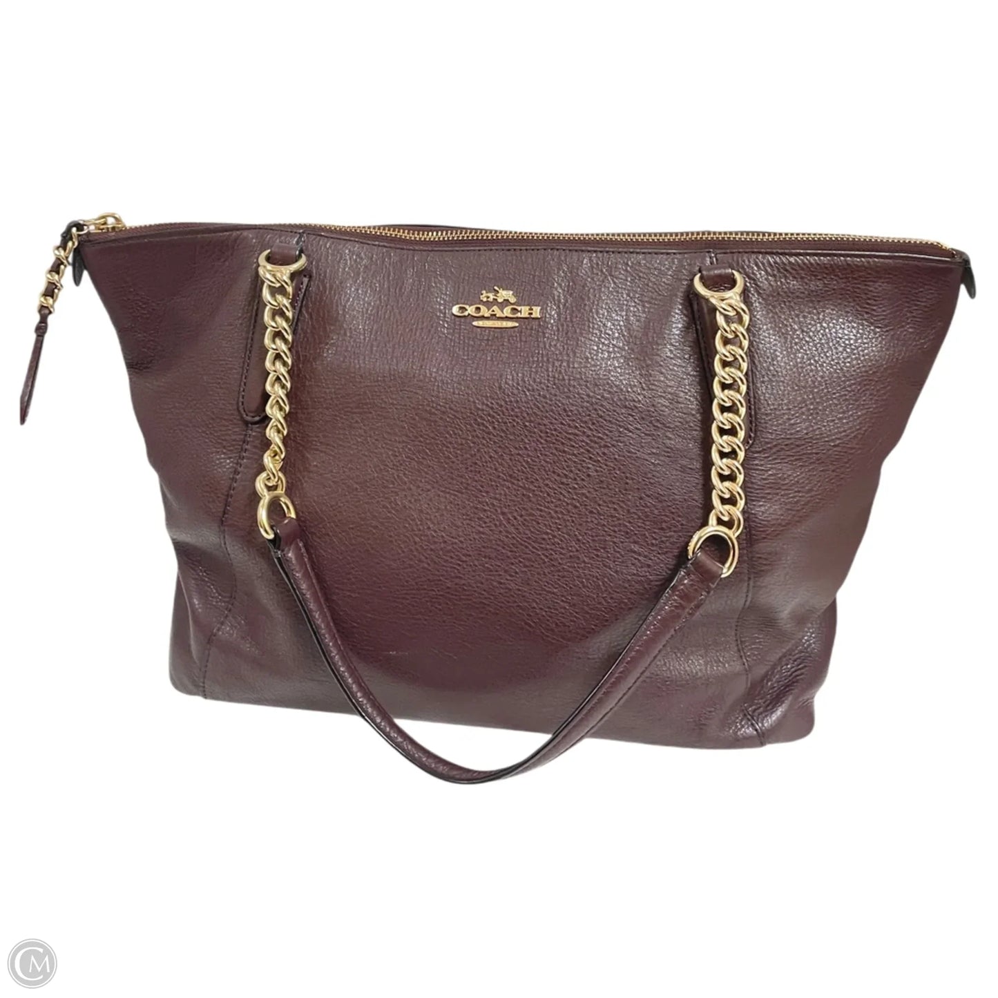 Handbag Designer By Coach In Maroon, Size:Medium