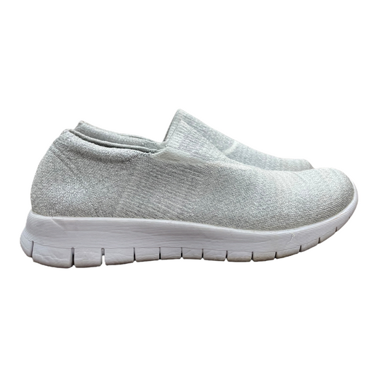 Silver Shoes Athletic By Skechers, Size: 9