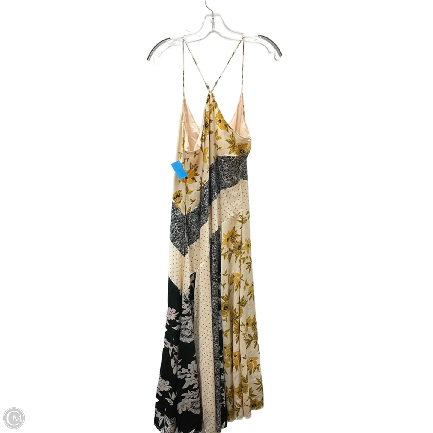 Dress Casual Maxi By Banana Republic In Black & Gold, Size: S