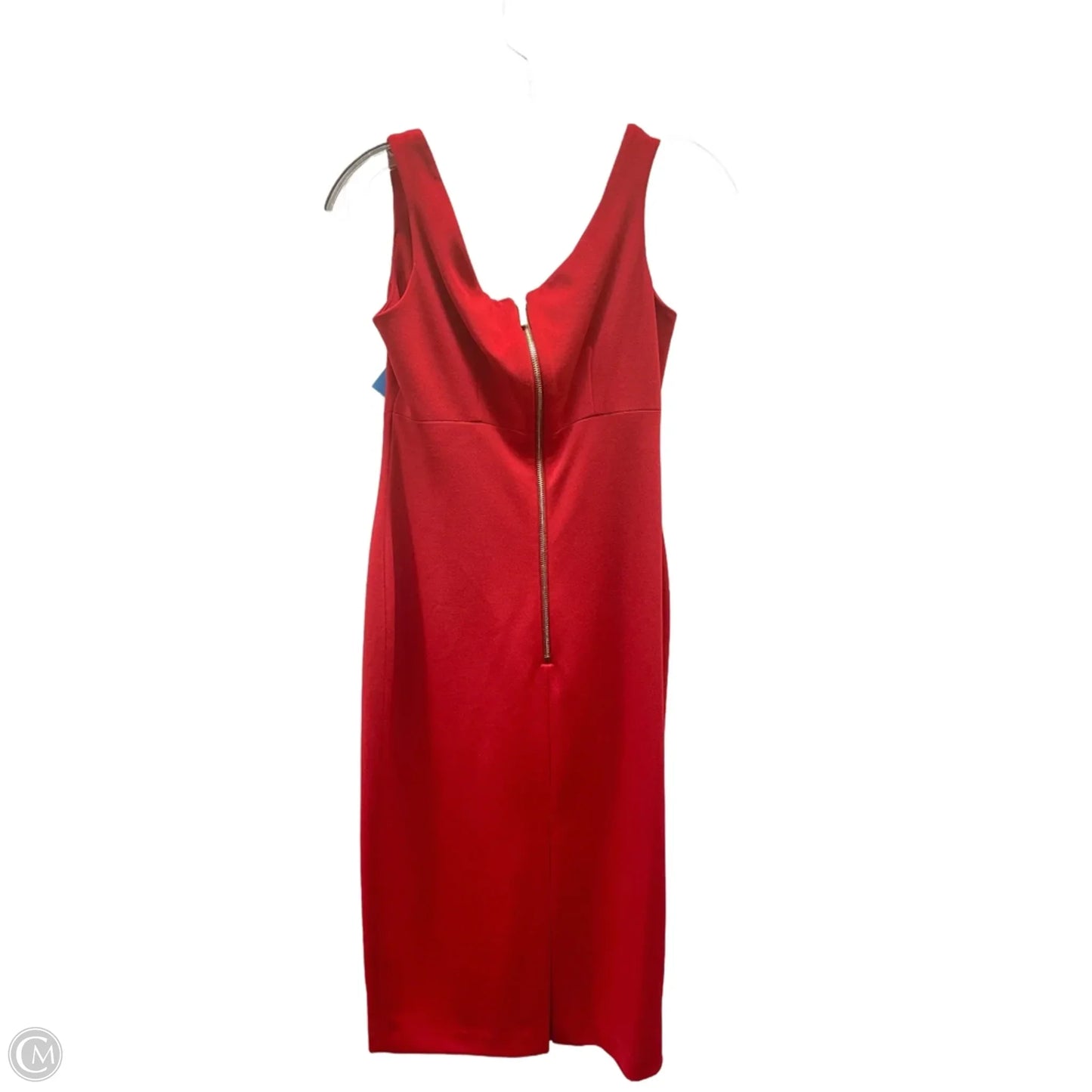 Dress Casual Midi By Calvin Klein In Red, Size: 4