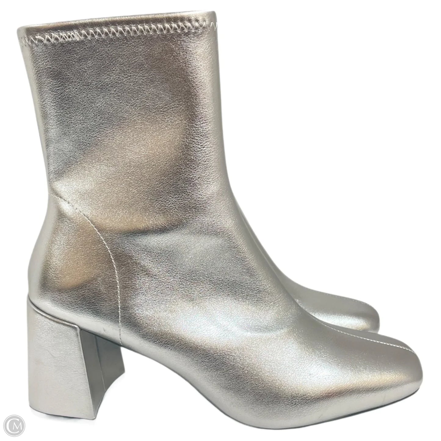 Boots Ankle Heels By A New Day In Silver, Size: 7.5