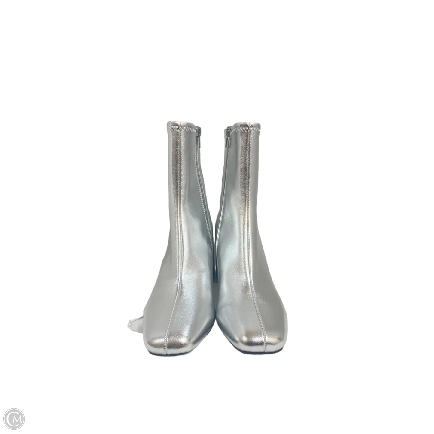 Boots Ankle Heels By A New Day In Silver, Size: 7.5
