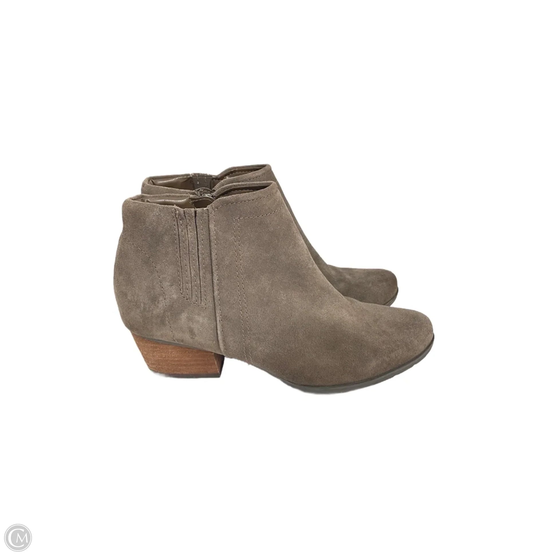 Boots Ankle Flats By Blondo In Tan, Size: 9.5 Boots Ankle Flats By Blondo In Tan, Size: 9.5