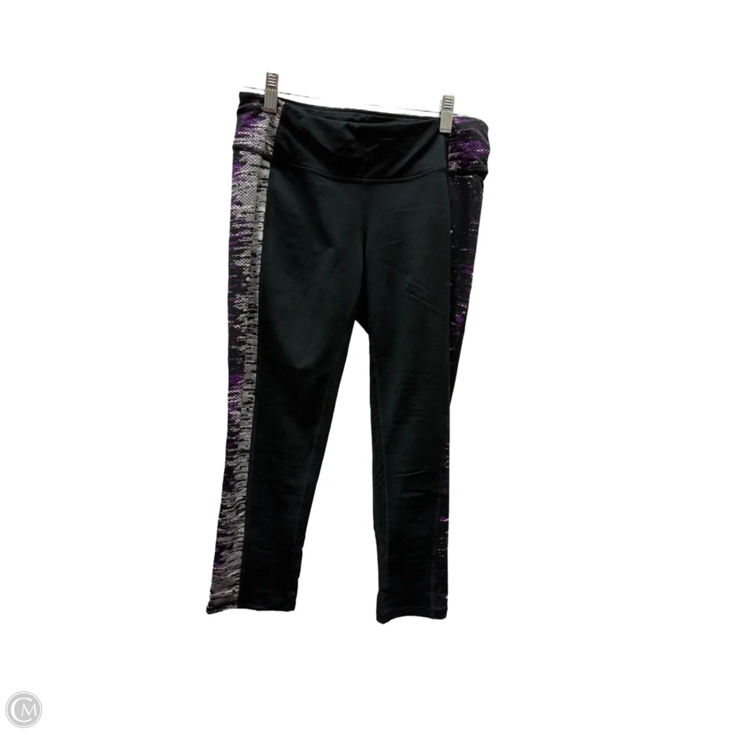 Athletic capris By Lucy In Black & Purple, Size: Sp
