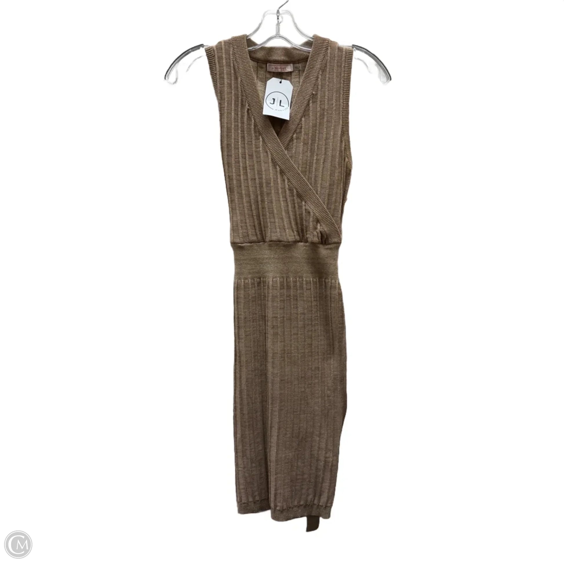 Dress Casual Midi By delovest In Taupe, Size