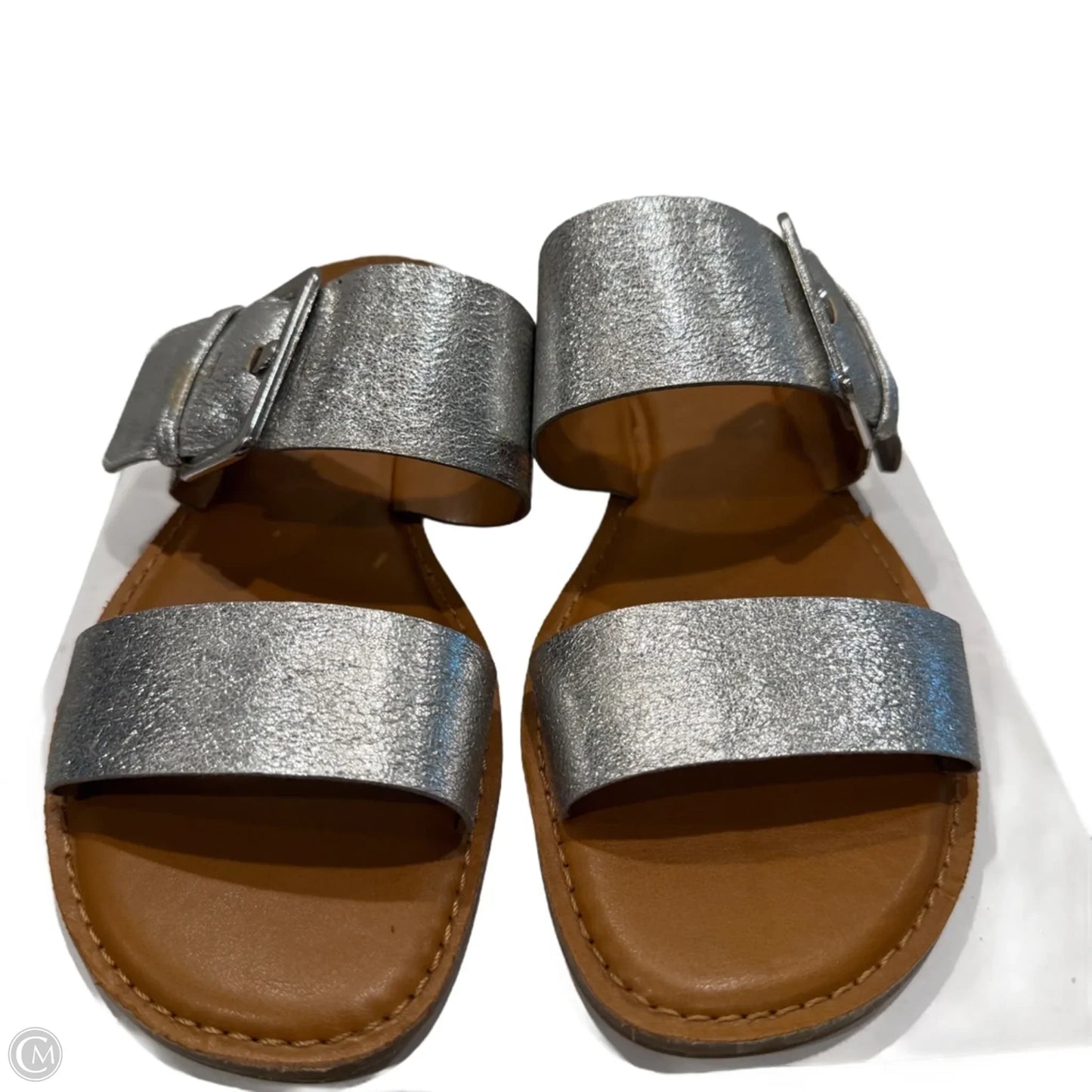 Sandals Flats By Franco Sarto In Silver, Size: 7