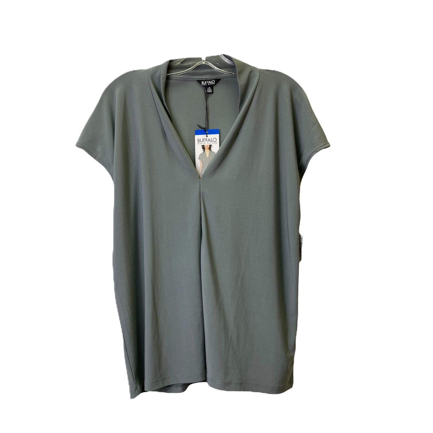 Grey Top Short Sleeve By Buffalo David Bitton, Size: L