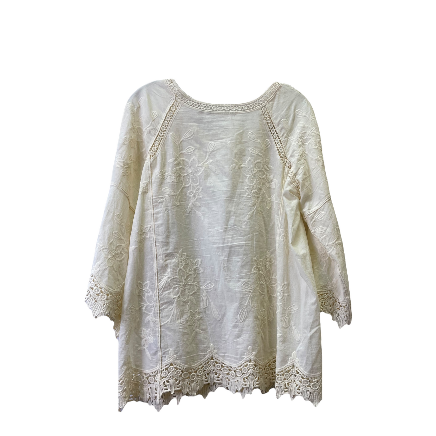 Cream Top Long Sleeve By Soft Surroundings, Size: M