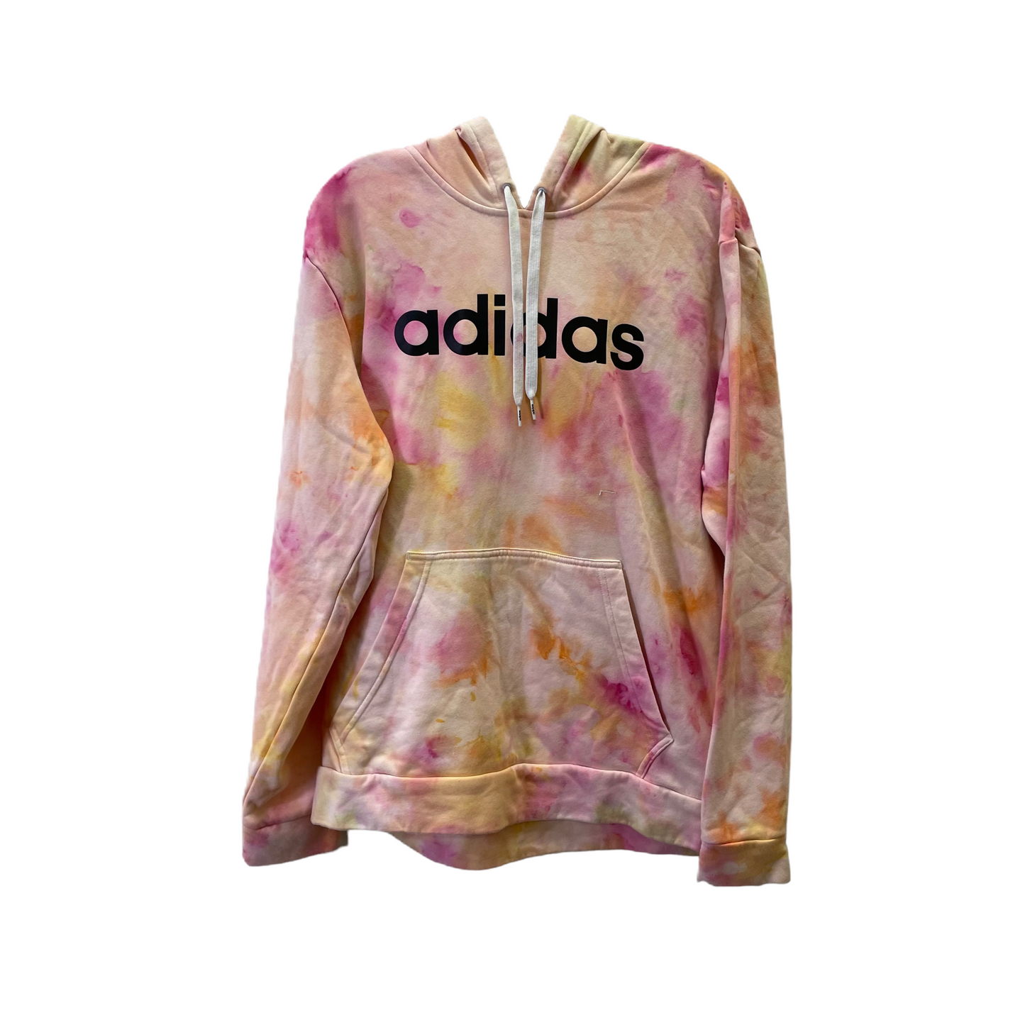 Pink Athletic Sweatshirt Hoodie By Adidas, Size: Large