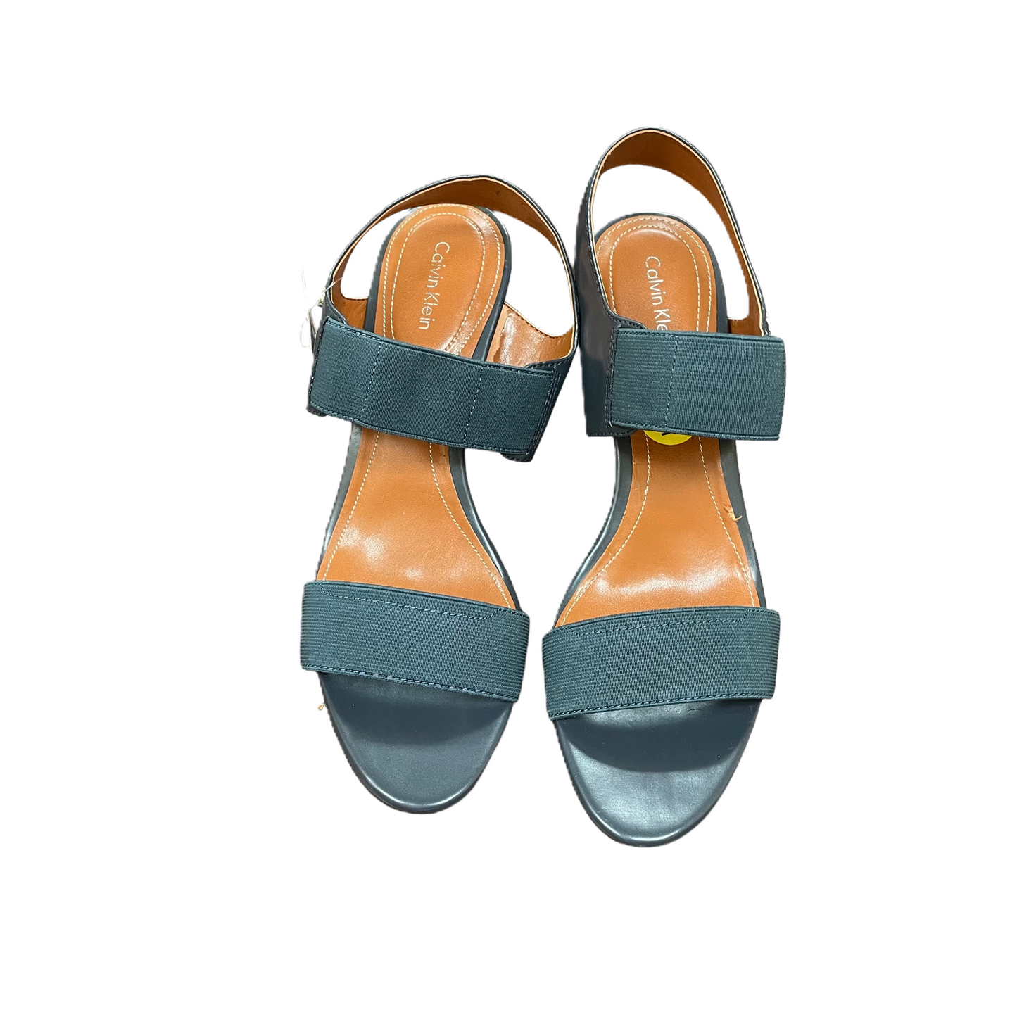 Blue Shoes Heels Block By Calvin Klein, Size: 9