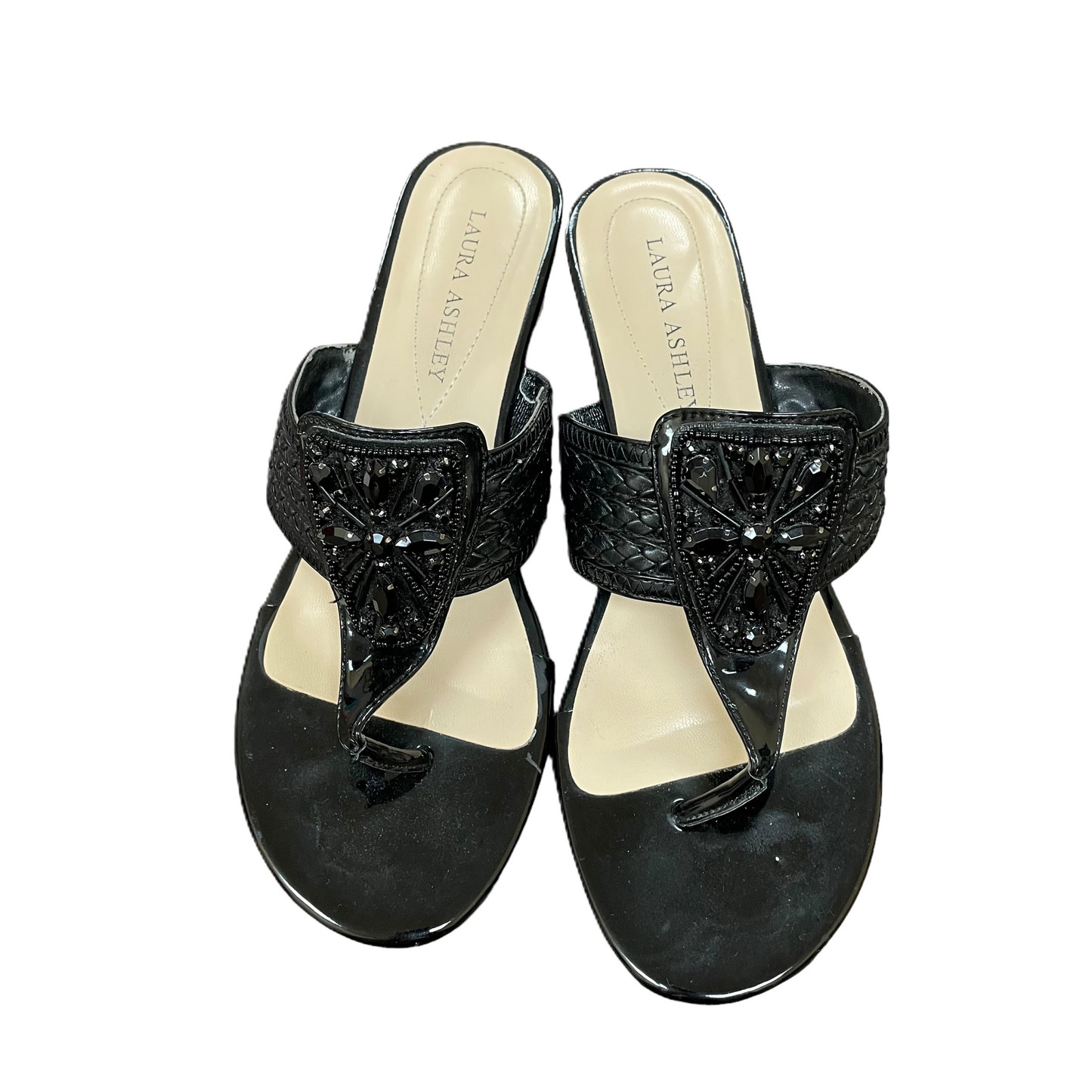 Black Shoes Flats By Laura Ashley, Size: 8.5