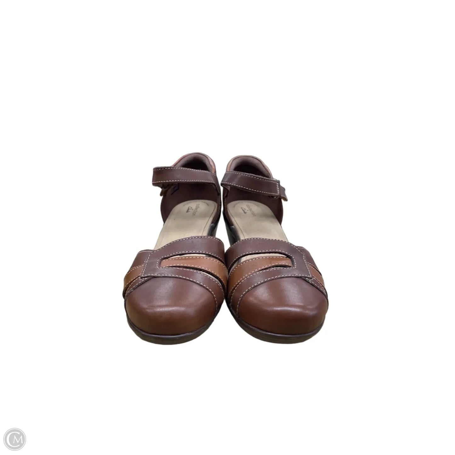 Shoes Heels Block By Clarks In Brown, Size: 9.5