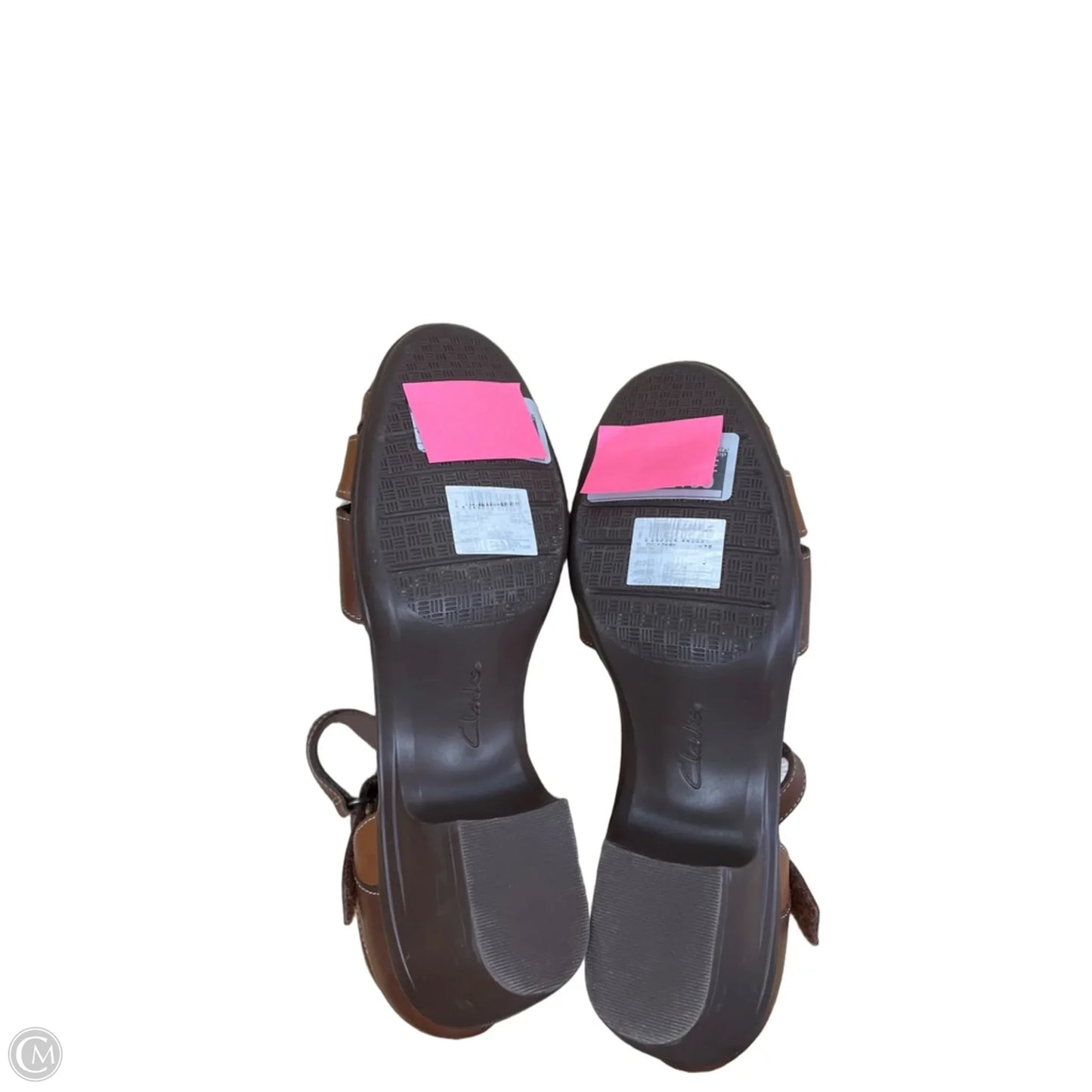 Shoes Heels Block By Clarks In Brown, Size: 9.5