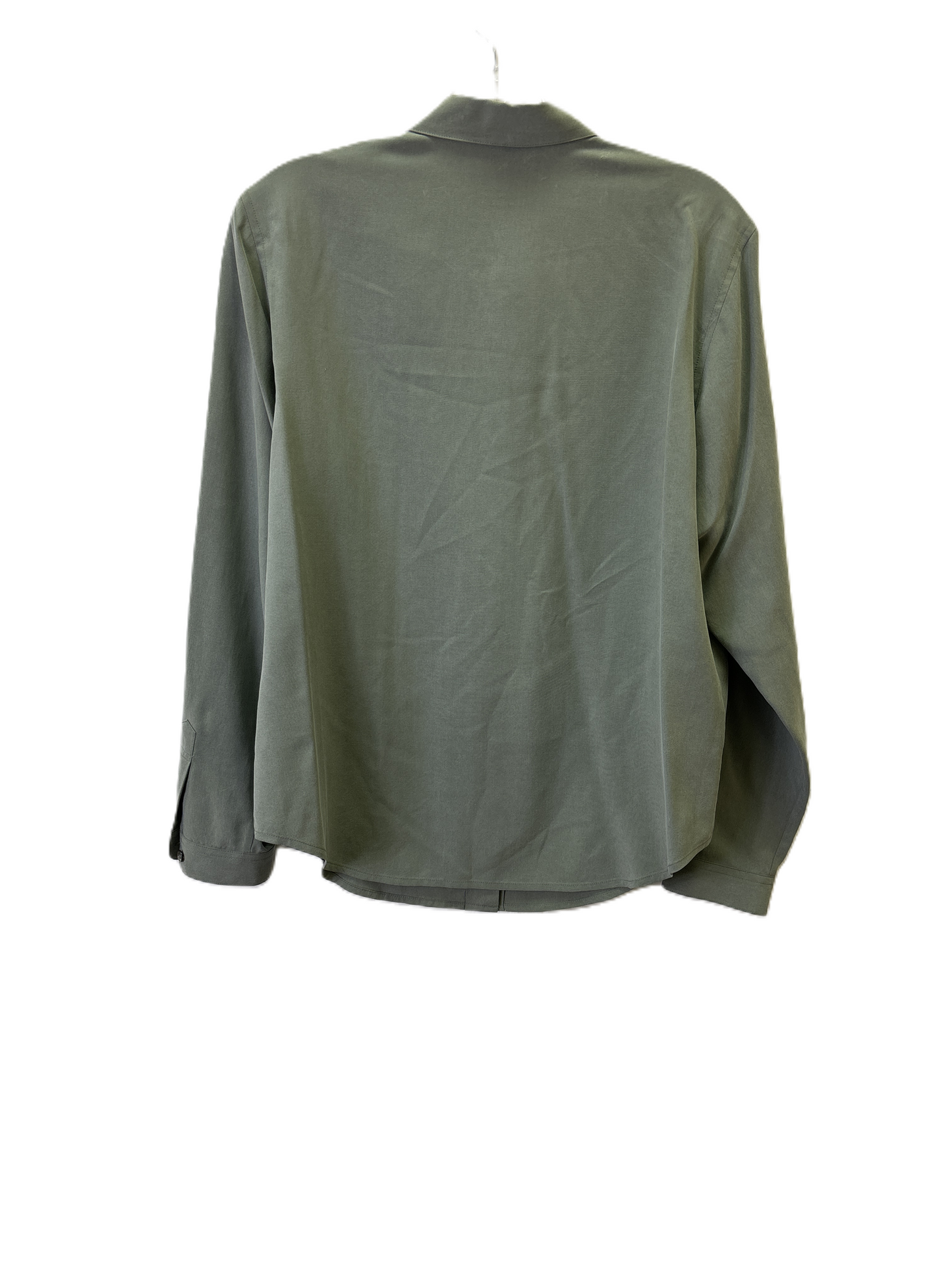 Blouse Long Sleeve By Lands End In Green, Size: 10