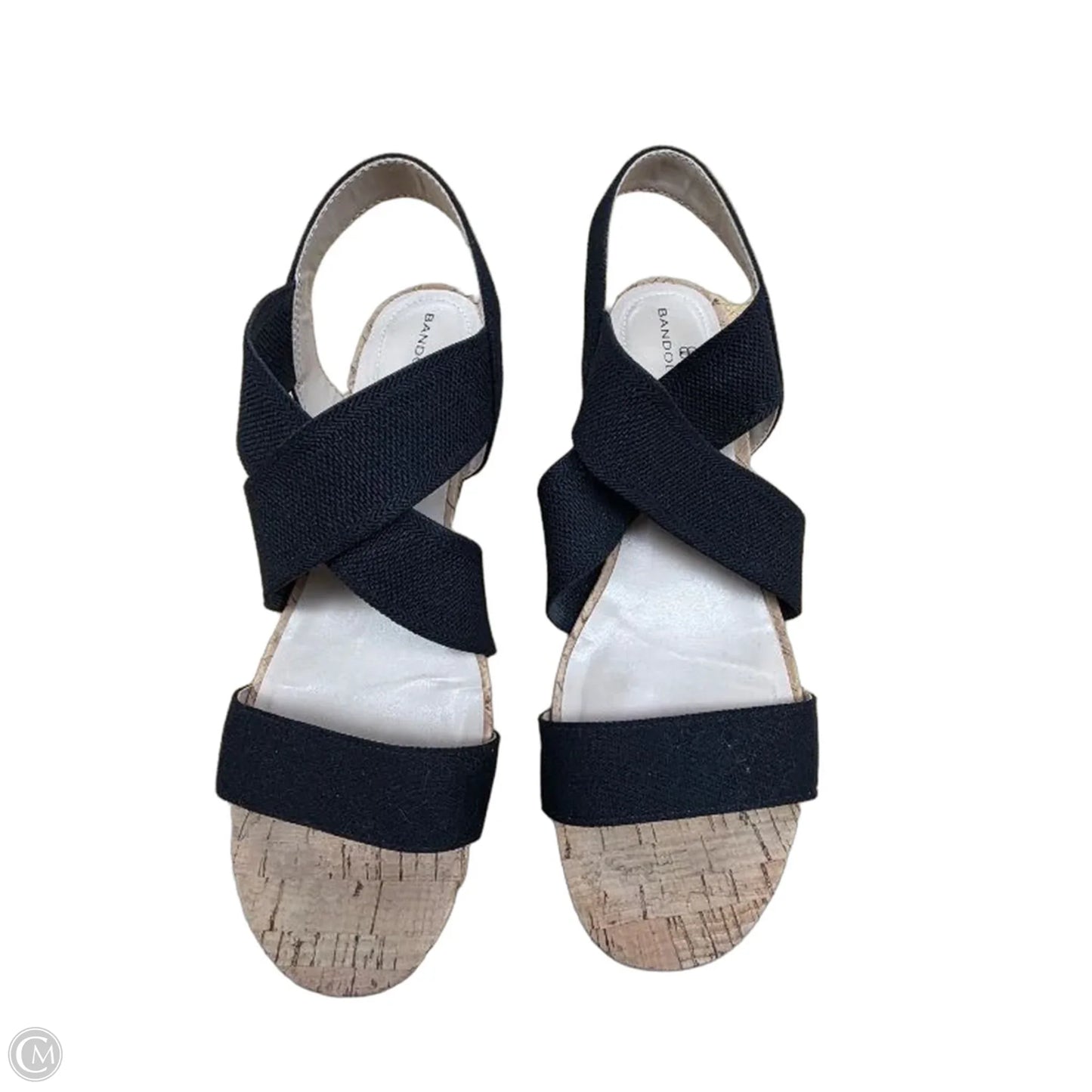 Sandals Heels Wedge By Bandolino In Black, Size: 8