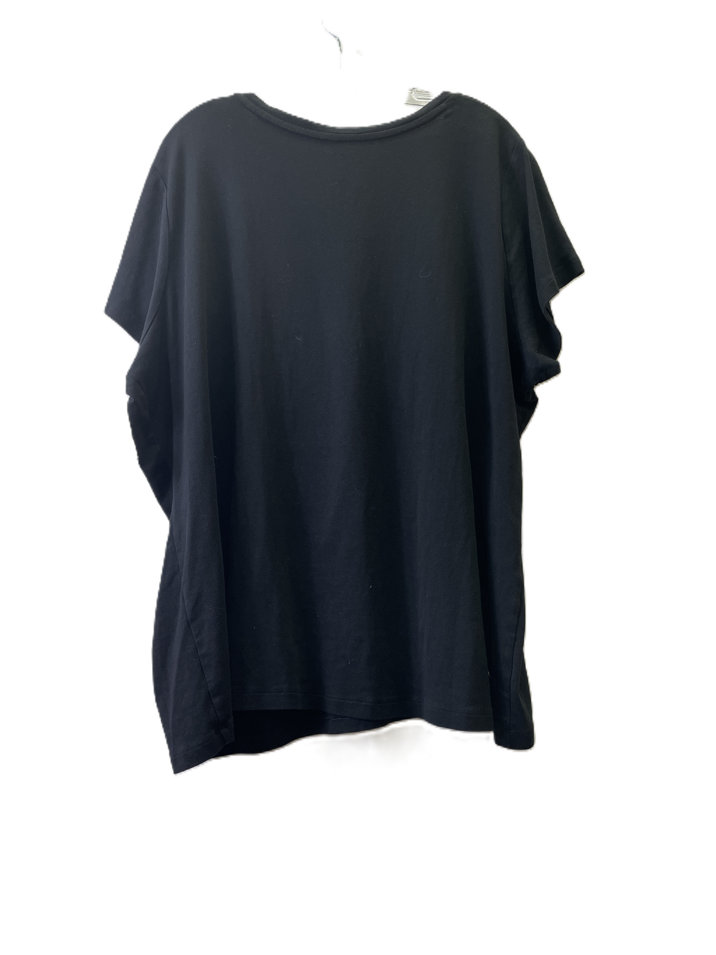 Top Short Sleeve By St John Knits In Black, Size: 4x