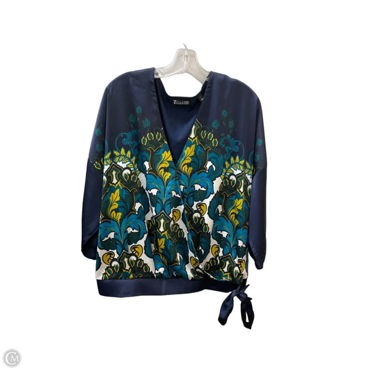 Top 2pc 3/4 Sleeve By New York And Co In Blue, Size: L