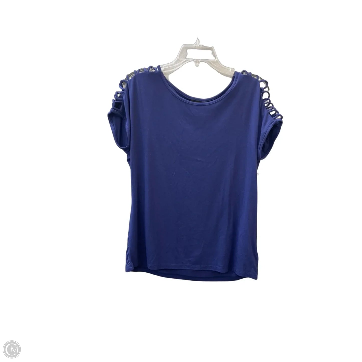 Top Sleeveless By Tahari In Blue, Size: S
