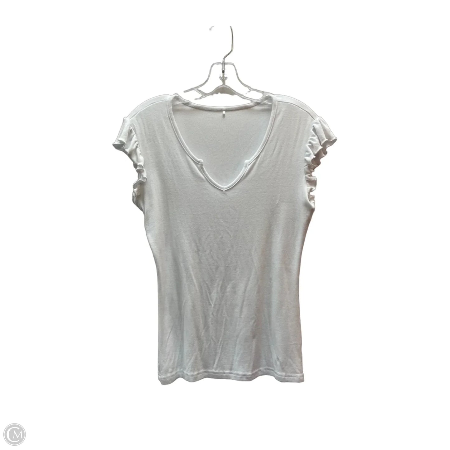Top Short Sleeve Basic By Shein In White, Size: M