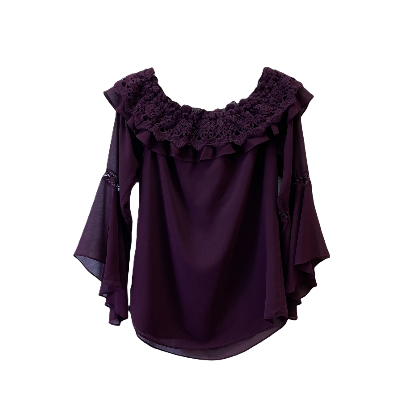 Purple Top Long Sleeve By White House Black Market, Size: M