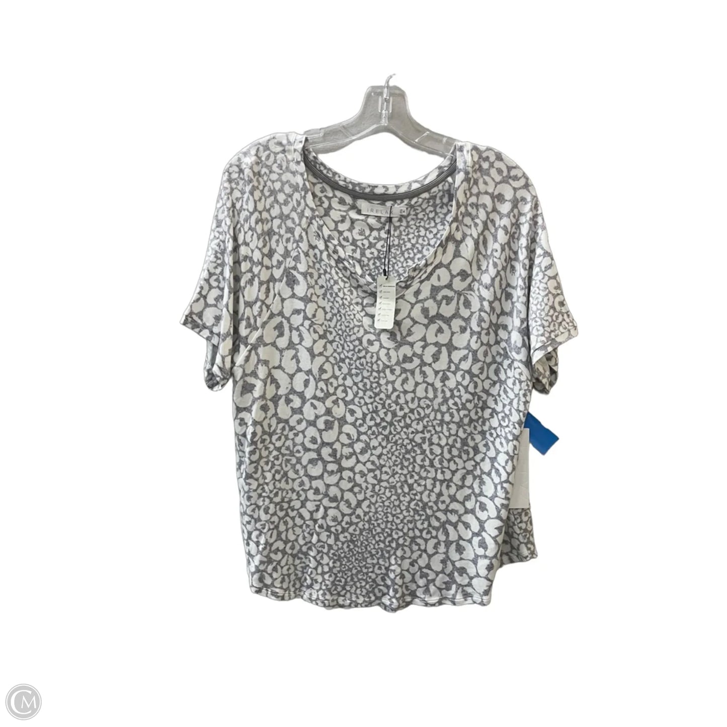 Top Short Sleeve Basic By Irelax In Grey, Size: Xl