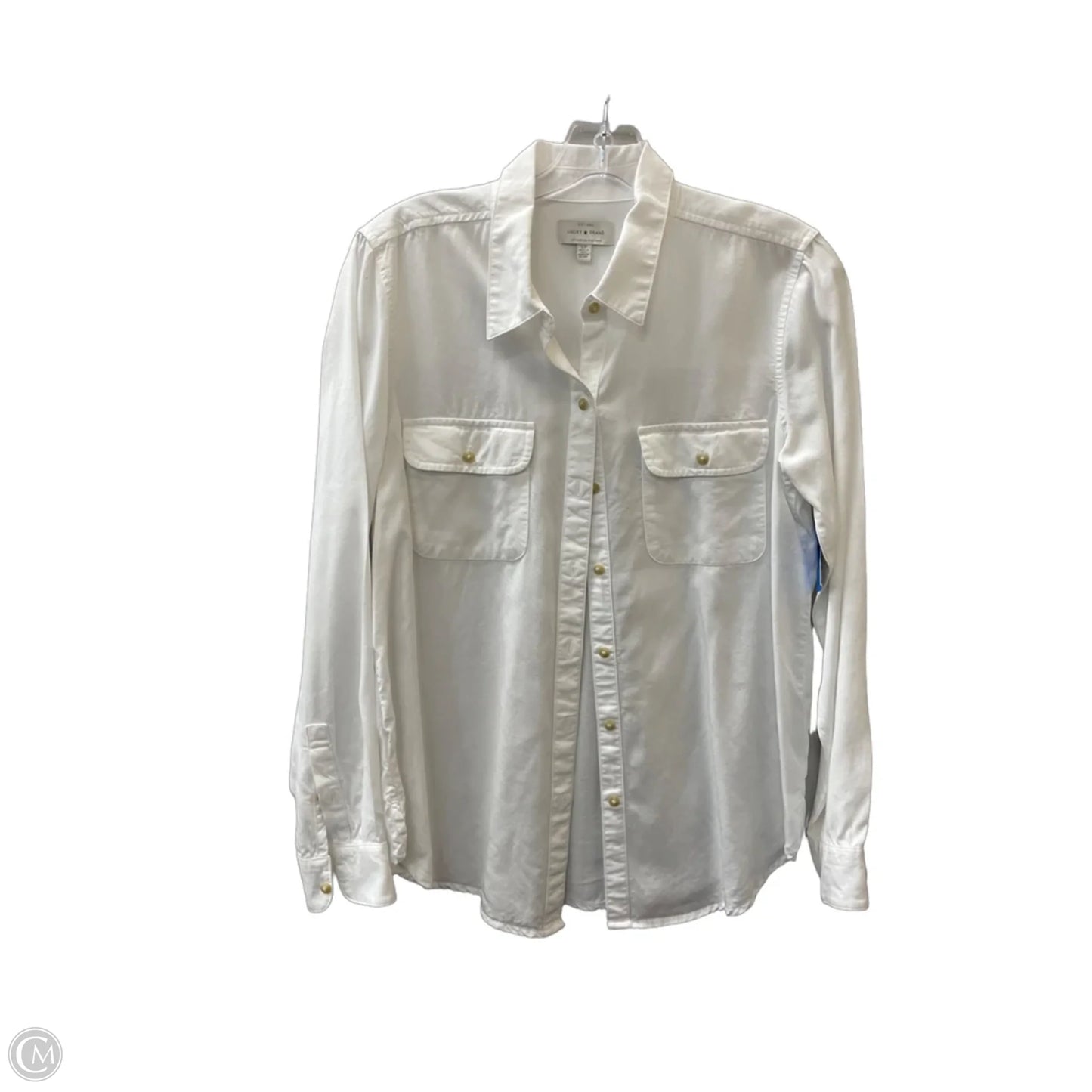 Top Long Sleeve Basic By Lucky Brand In White, Size: Sp