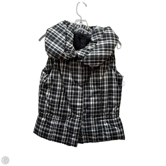 Vest Puffer & Quilted By Calvin Klein In Black & White, Size: S