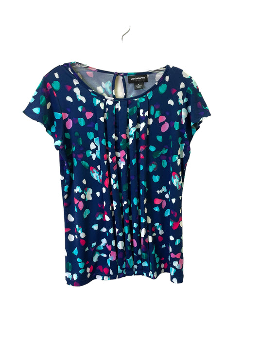 Blue Top Short Sleeve By Liz Claiborne, Size: S