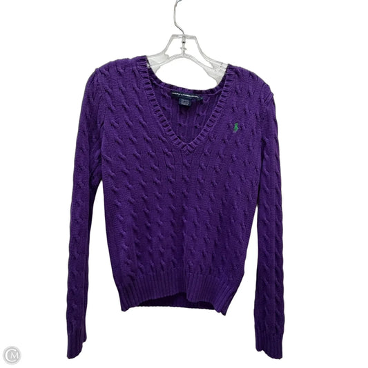 Sweater By Ralph Lauren Blue Label In Purple, Size: L