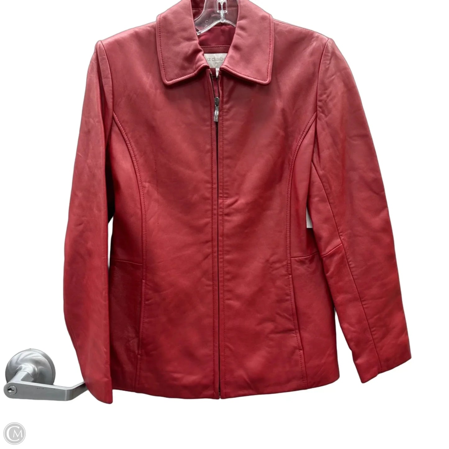 Jacket Leather By Liz Claiborne In Red, Size: Sp