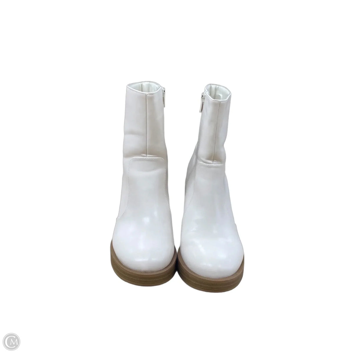 Boots Ankle Heels By Universal Thread In Cream, Size: 7.5