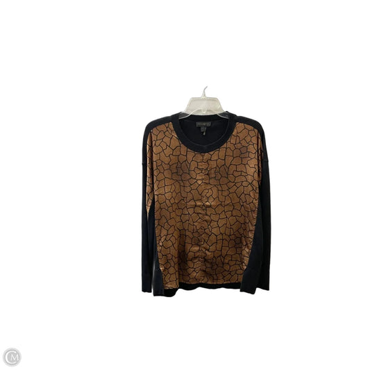 Sweater By Donna Karan In Black & Brown, Size: S