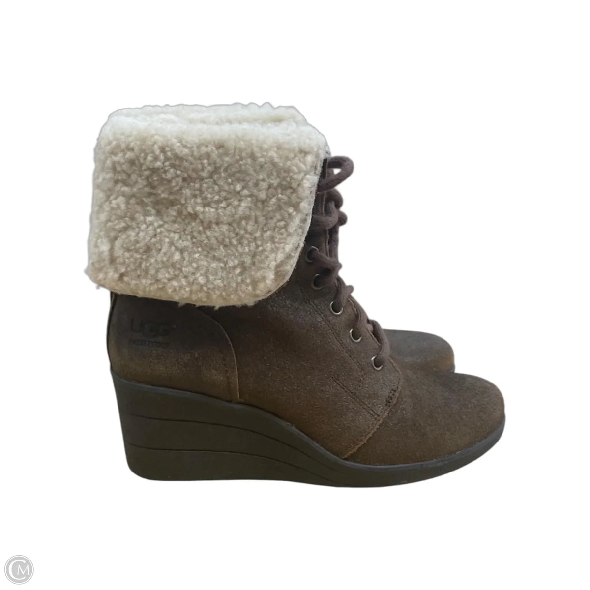 Boots Designer By Ugg In Brown, Size: 7