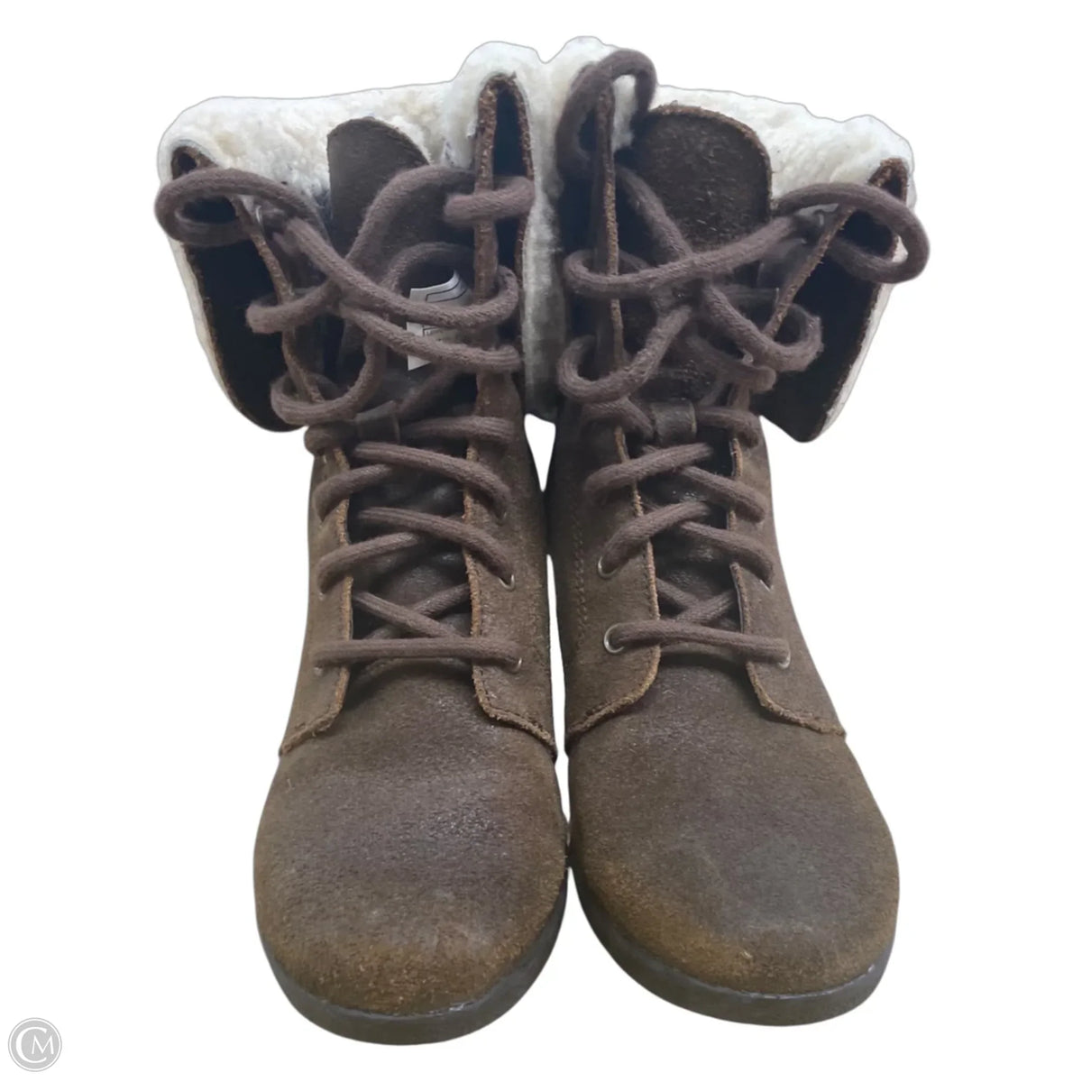 Boots Designer By Ugg In Brown, Size: 7